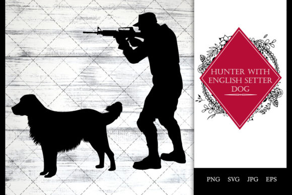 Embroidery Design Review: Hunter with English Setter Dog SVG
