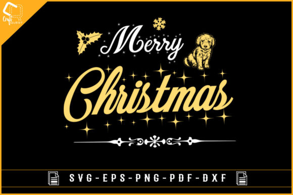 Golder Retriever Merry Christmas Dog Svg