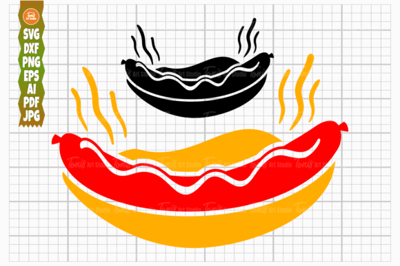 Hot Dog SVG PNG DXF, Hotdog Clipart