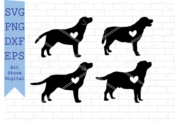 Labrador Retriever Heart Svg for Real Projects