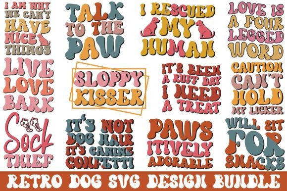 Retro Dog SVG Design Bundle